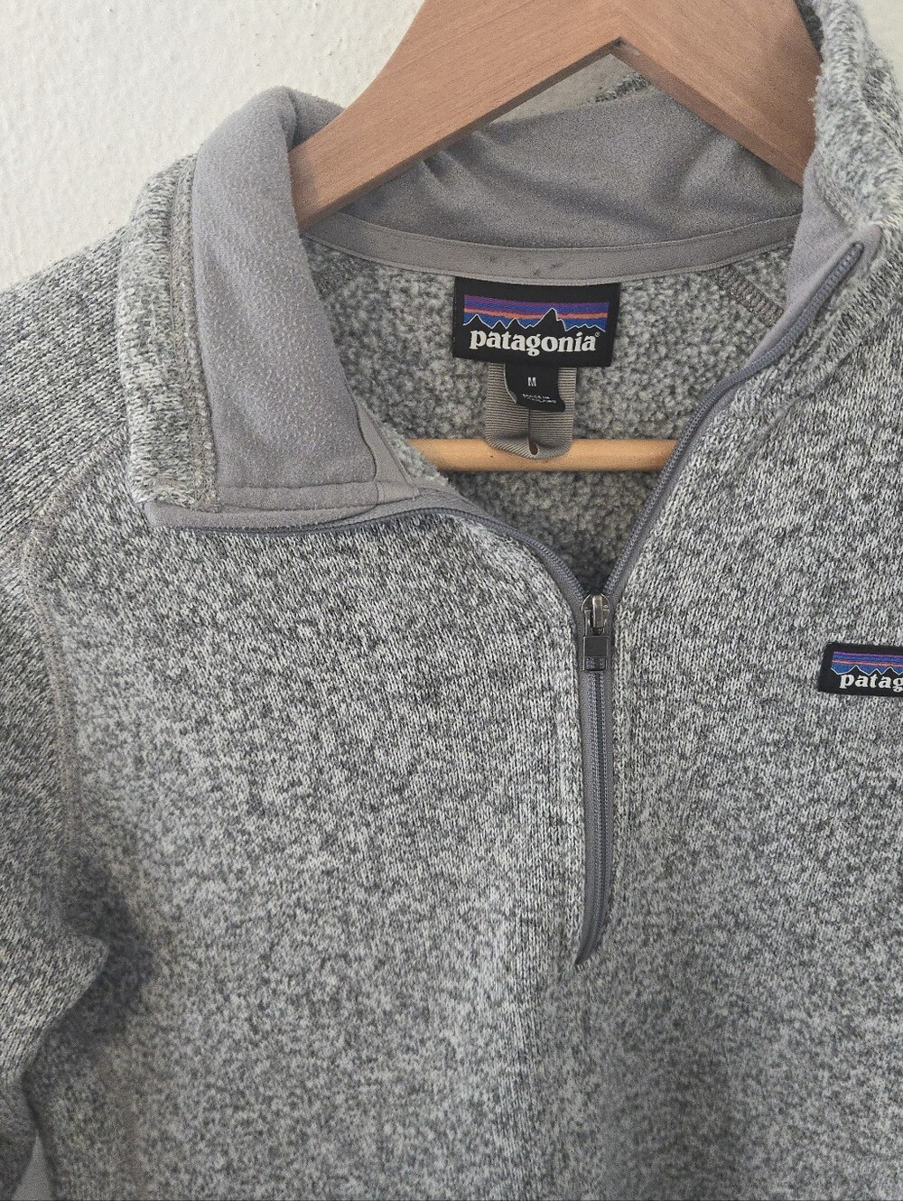 Patagonia Fleece Pullover Sweatshirt Women Medium Heathered Gray - Picture 3 of 7